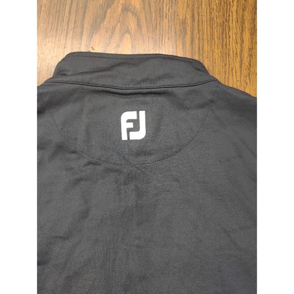 Footjoy FJ Vest Mens Medium Black Pullover Quarter Zip Golfing Golf Casual - Picture 4 of 8